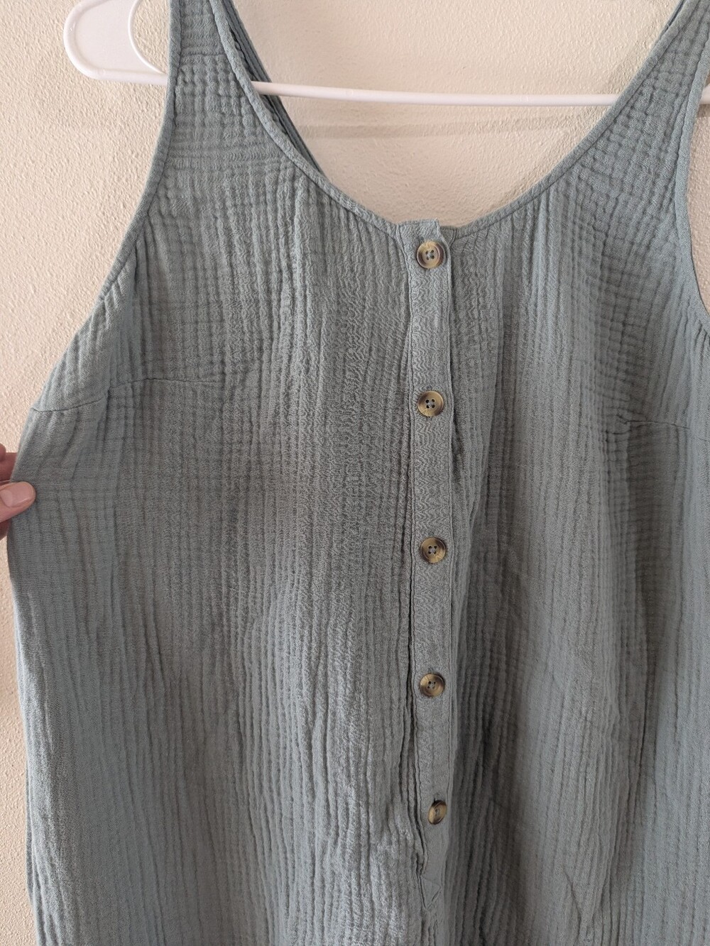 Cotton Gauze Maternity Jumpsuit - Picture 4 of 8